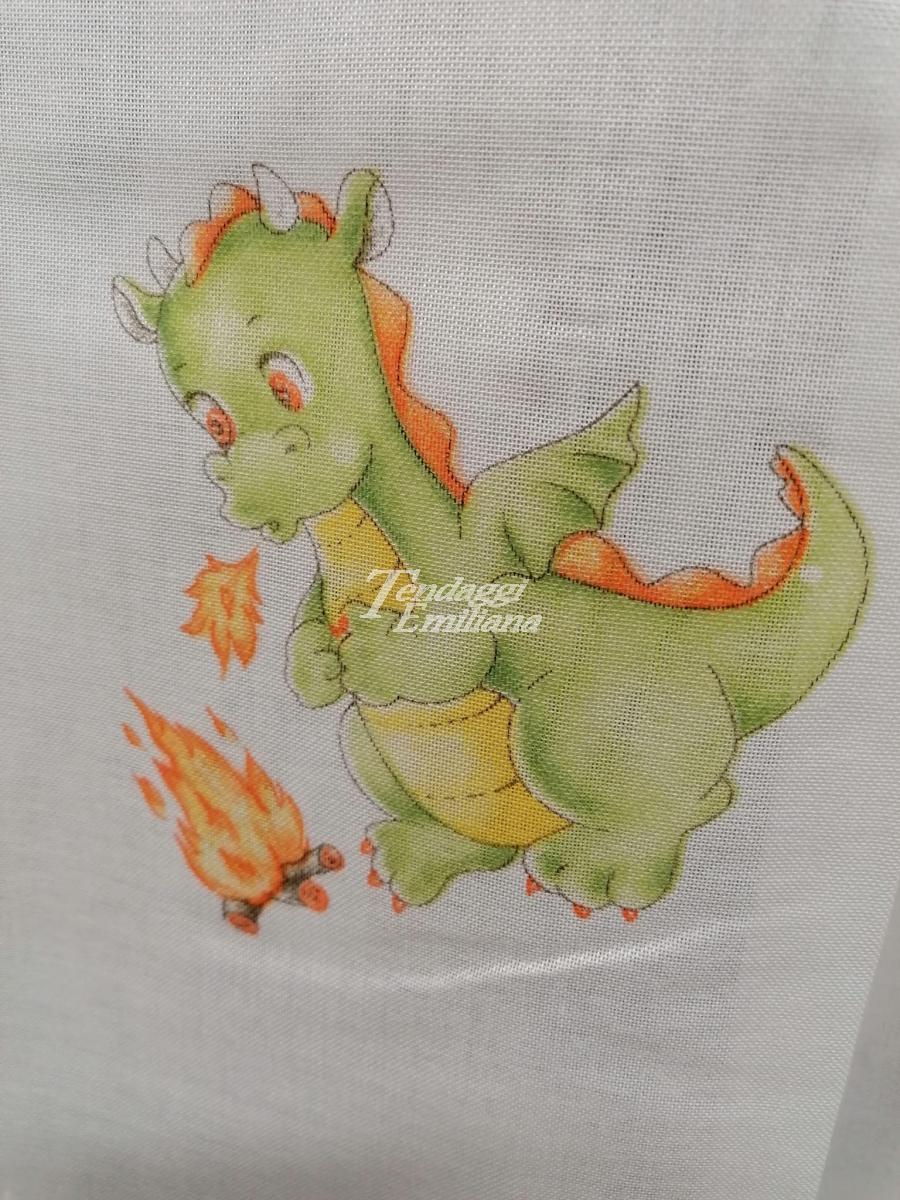 Tendina per cameretta bambini DRAGO a vetro