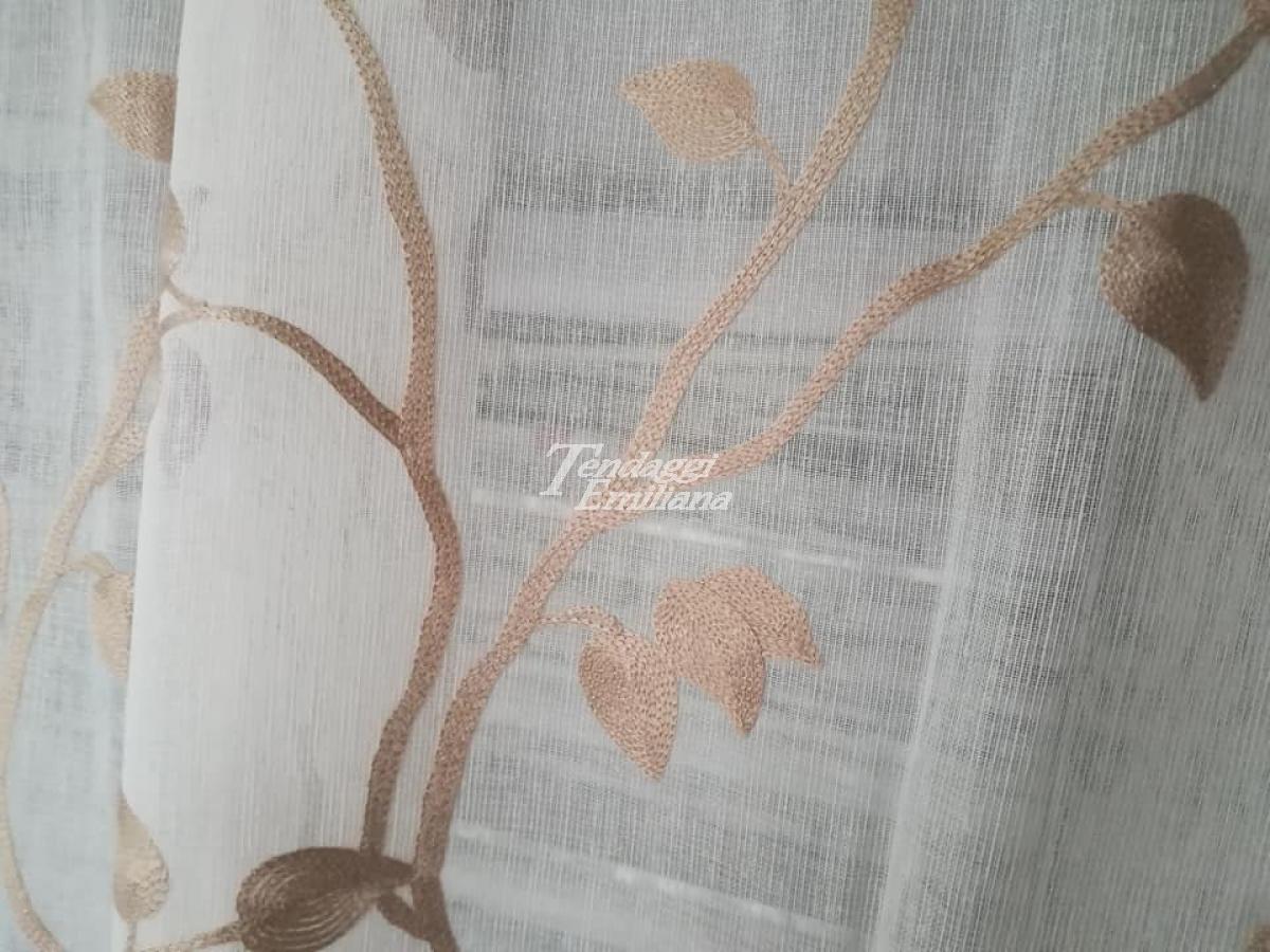 COLLEZIONE Tenda ricamata a metraggio Romantica Beige 006