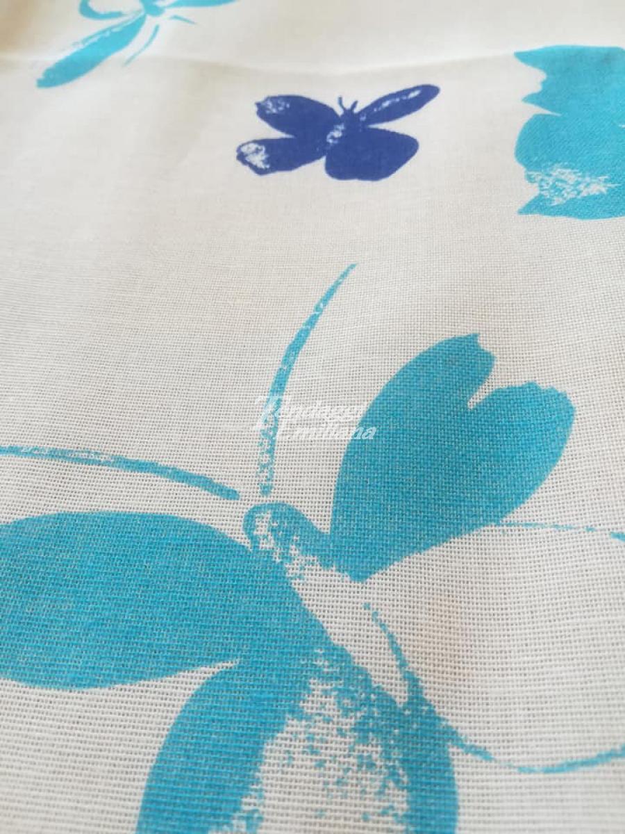 Tendine a vetro Farfalle Blu per porta