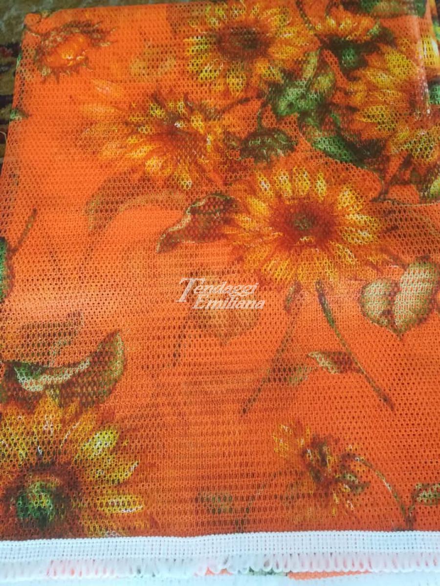 Zanzariera Retino già pronto per porta GIRASOLE ARANCIO